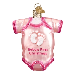 Pink Baby Onesie Ornament