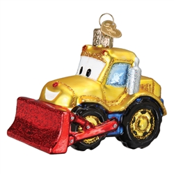 Bright-eyed Bulldozer Ornament